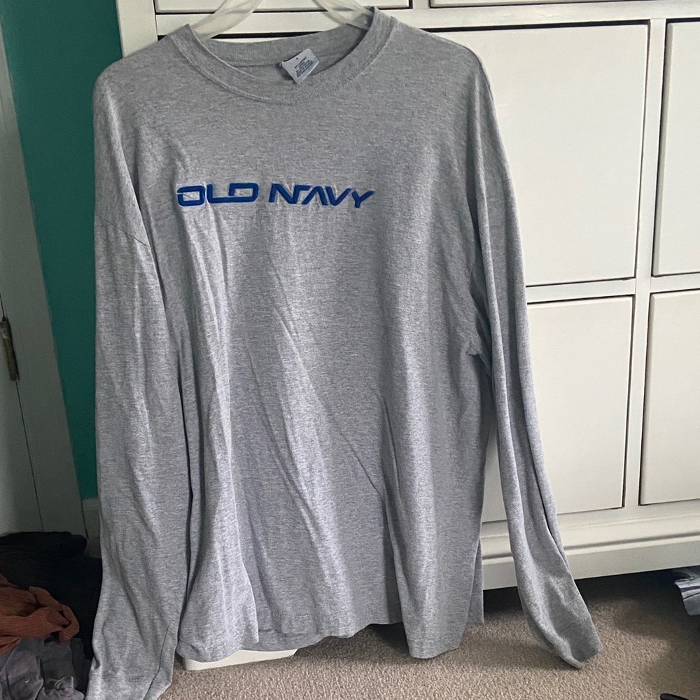 Vintage Old Navy Gray Men's Shirt